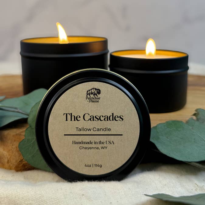 Petrichor+Flame - Wholesale Travel Candles - Tallow Candle - The Cascades0