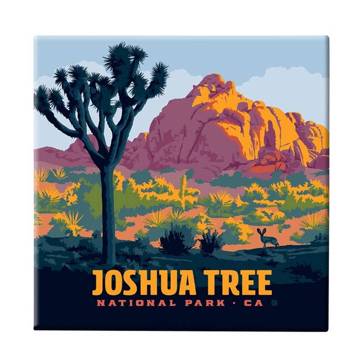 Tourist Courts - Wholesale Magnet - Joshua Tree NP Jack Rabbit Square Magnet0