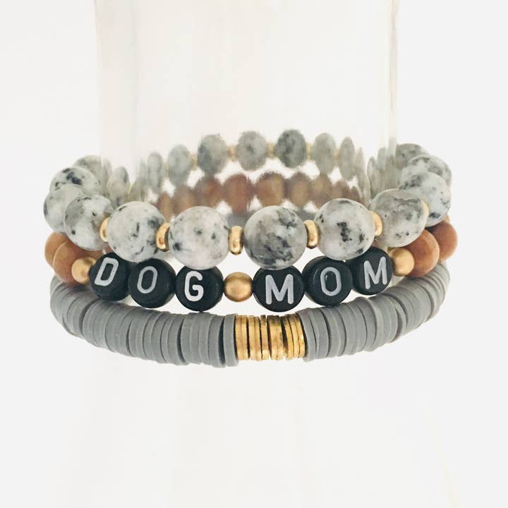 "Dog Mom" Bracelet Stack for wholesale by HL Stacks