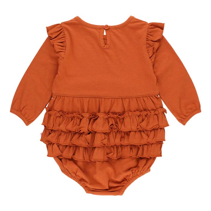 Orange Baby Girls Rust Knit Long Sleeve Flutter Bubble Romper
for wholesale on Faire1
