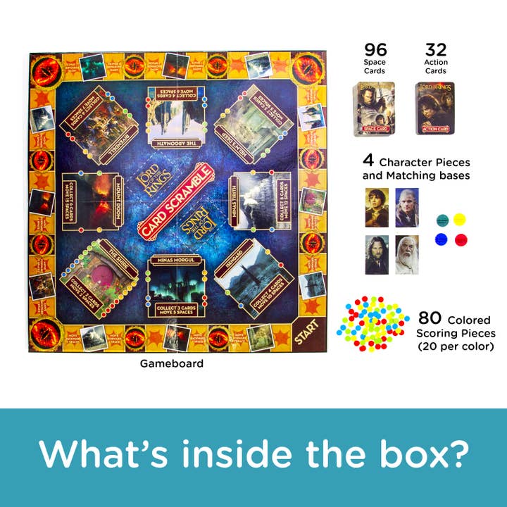 AQUARIUS, GAMAGO, ICUP, & ROCK SAWS by NMR Brands - Wholesale Board Game - Lord of the Rings Card Scramble2