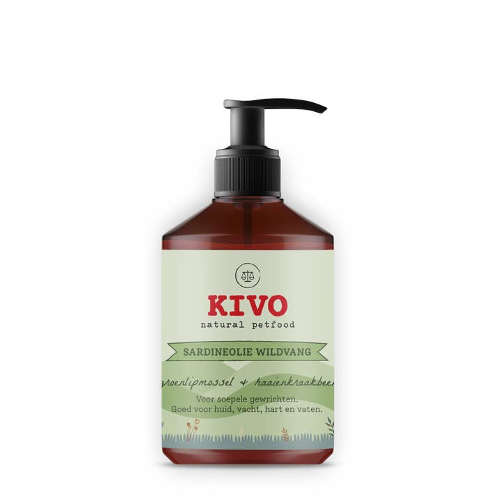 Kivo Petfood - Venta al por mayor Suplemento - Perros - Aceite de sardina: mejillón de labios verdes y cartílago de tiburón