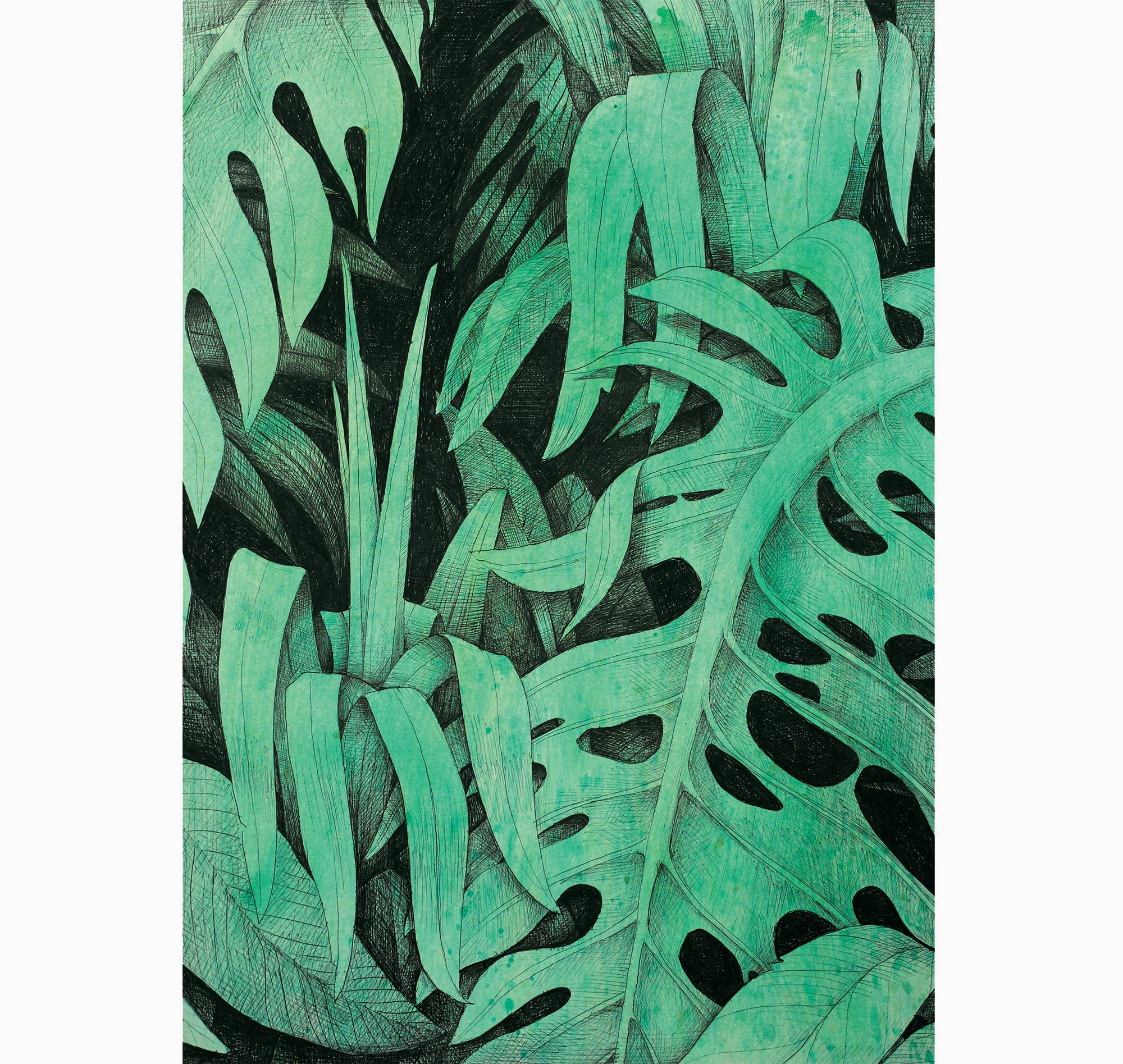 Løfberg og Noack – wholesale Konsttryck – Grön djungel scen1