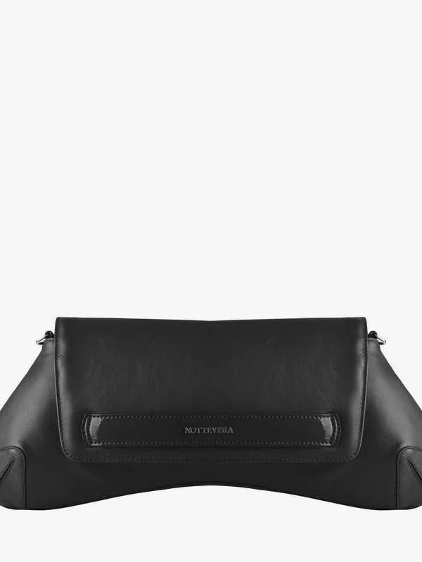 LINDA LEATHER CLUTCH - BLACK for wholesale by NOTTEVERA