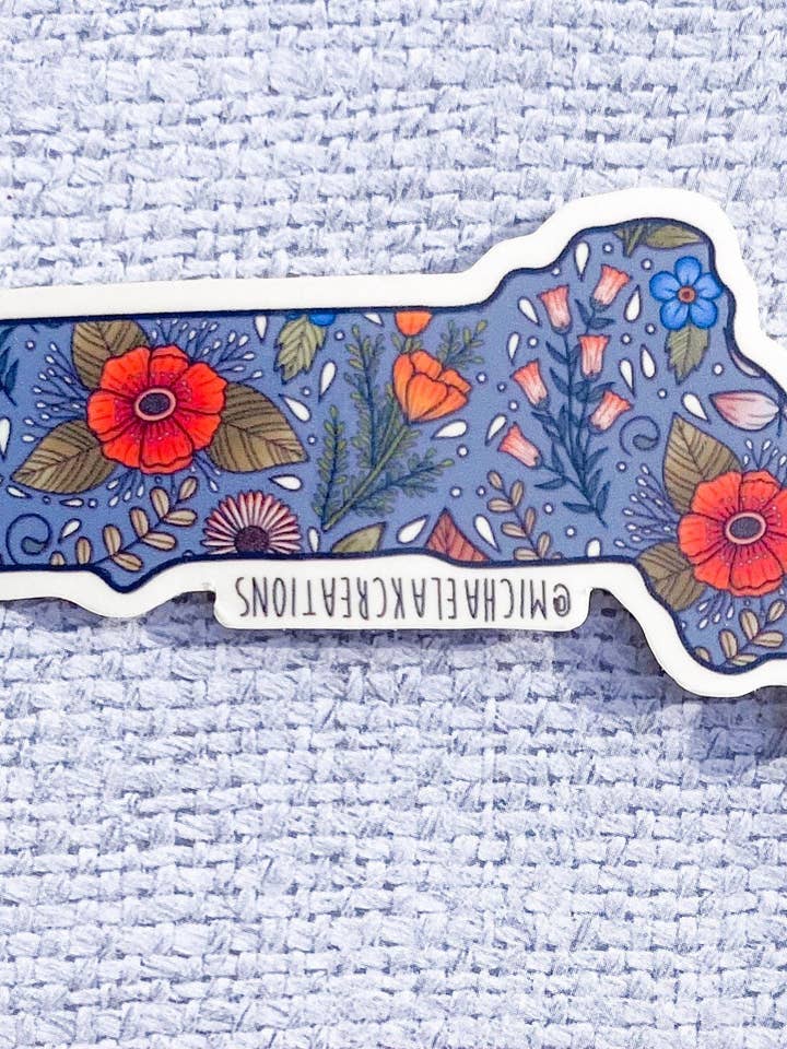 Massachusetts Sticker| MA Sticker | Stickers for Hydroflask for wholesale by Michaela K Creations