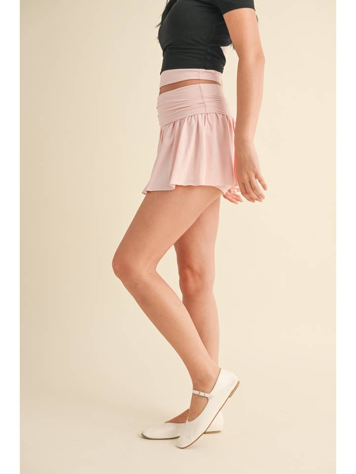 KIMBERLY C - Wholesale Skort - Women's - Soft Knit Jersey Foldover Skort