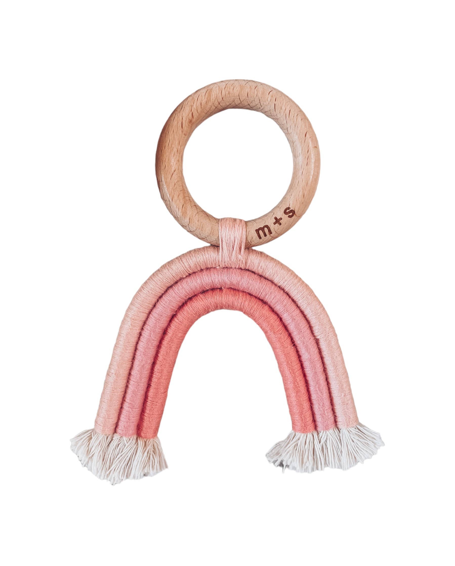 Marlowe and Sage LLC – wholesale Teether (not clip-on) – Baby – Organic Cotton Rainbow Teether3