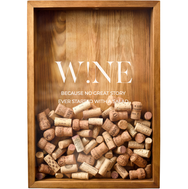 The Corkbox Company - Wholesale Wine Cork Holder - Bar Decor „Wine!” Wine Cork Storage, Wine Gift0
