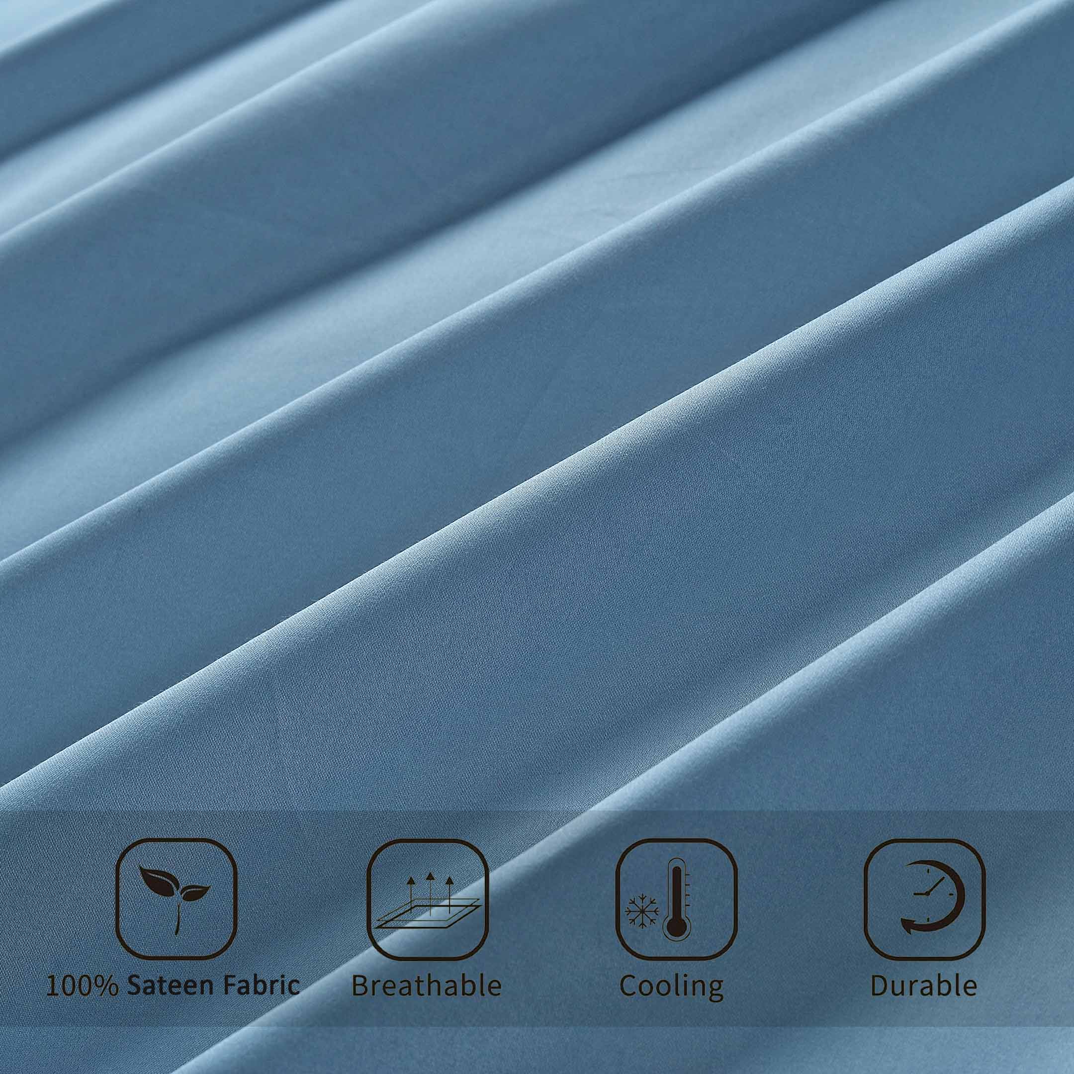 Cottonpassion_US – Conjunto de lençóis por atacado – Jogo de lençol em algodão cetim 400 fios com bordado - 4 peças85