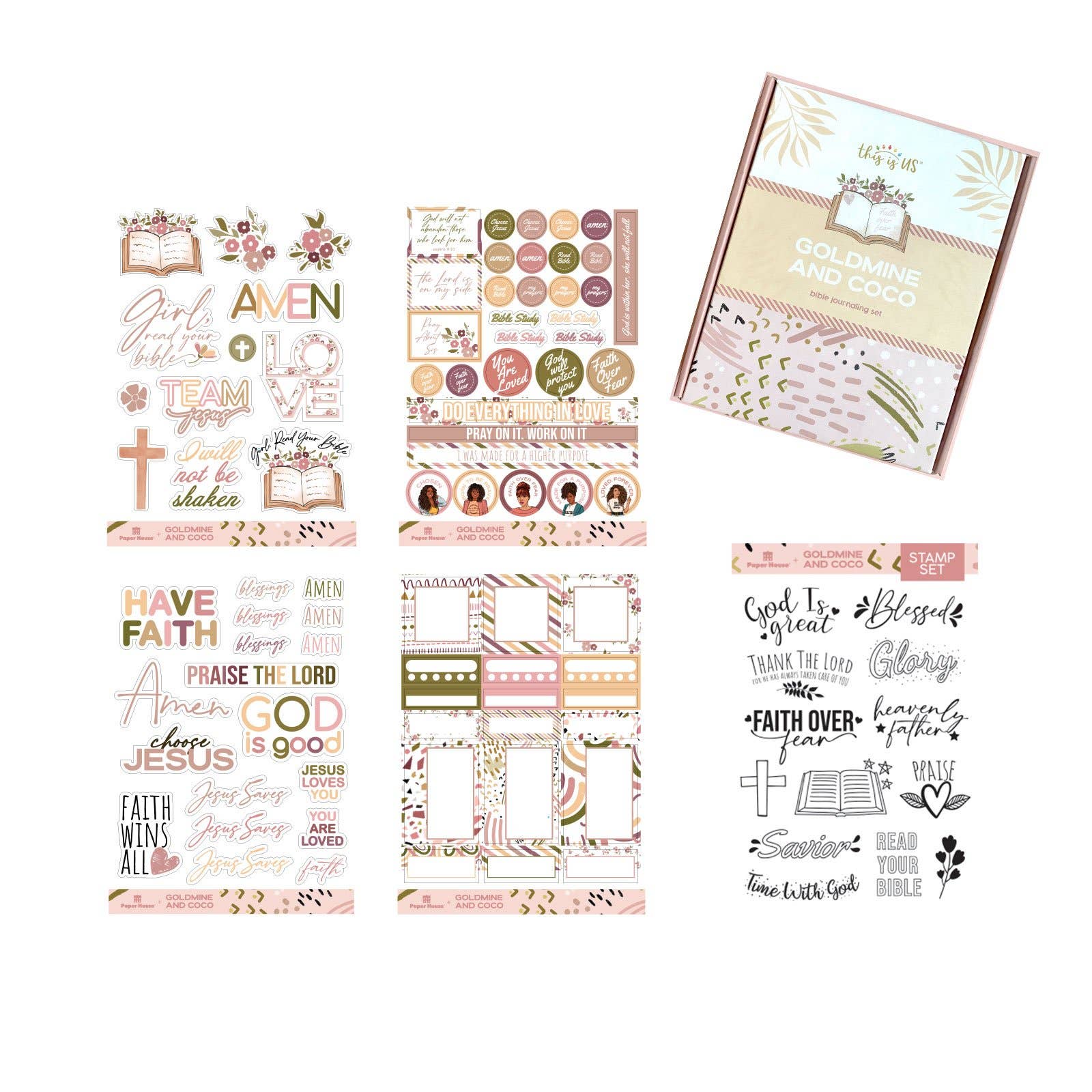 Paper House Productions - Venta al por mayor Kit de manualidades - Kit de Journaling Bíblico - Colaboración Goldmine & Coco3