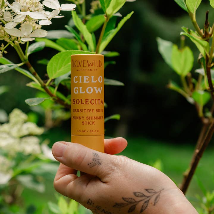Solecita Cielo Glow Sensitive Skin Moisturizer Shimmer Stick for wholesale by Lovewild Design