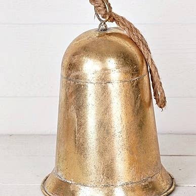 Impressive Enterprises, Inc. - Wholesale Ornament - M30869- Metal Bell w.Loop-Brushed Gold