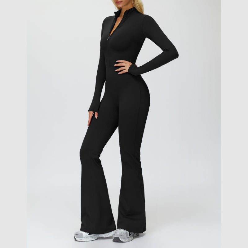WONDERXFANS – wholesale Unitard – Women′s – Stand-up collar+half-zip sports jumpsuit12