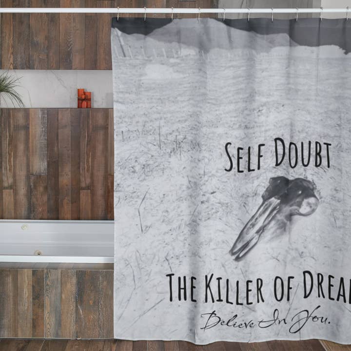 Cortina de duche única, resistente à água lavável, decoração da casa de banho, cortina de duche boho, cortina de duche gótica, cortina de duche crânio, moderno por atacado de Ambiguous Designs