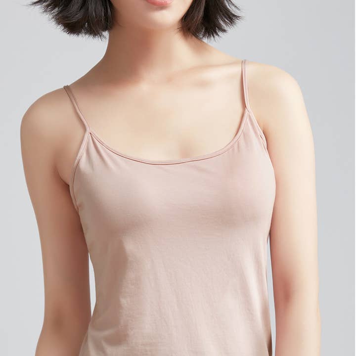 DrifWoo – Top interior – Mulher por atacado – Regata feminina de modal com sutiã embutido – camada para o outono4