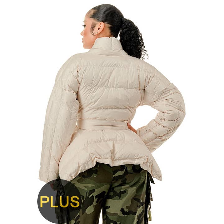 Ariel USA - Wholesale Jacket - Women's - Chic Flare Puffer Wrap for Bold Looks