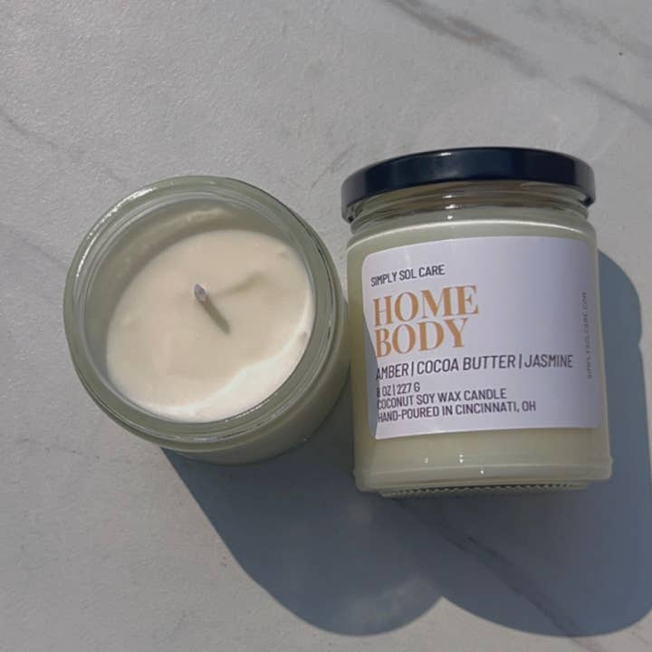 Home Body | coconut soy candle for wholesale by Simply Sol Care