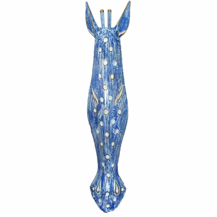 Masque d'animal en bois sculpté à la main - Décoration murale unique pour la vente par Stoneage Arts Inc