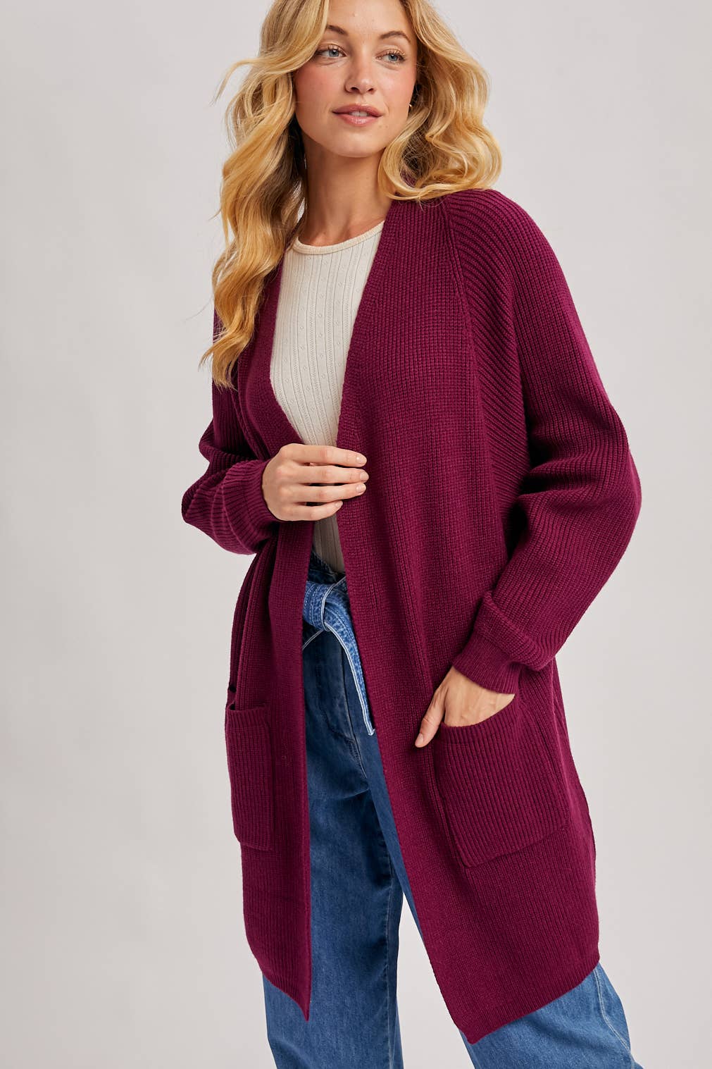 Bluivy - Wholesale Cardigan - Women's - OPEN FRONT BATWING SLEEVE CARDIGAN19
