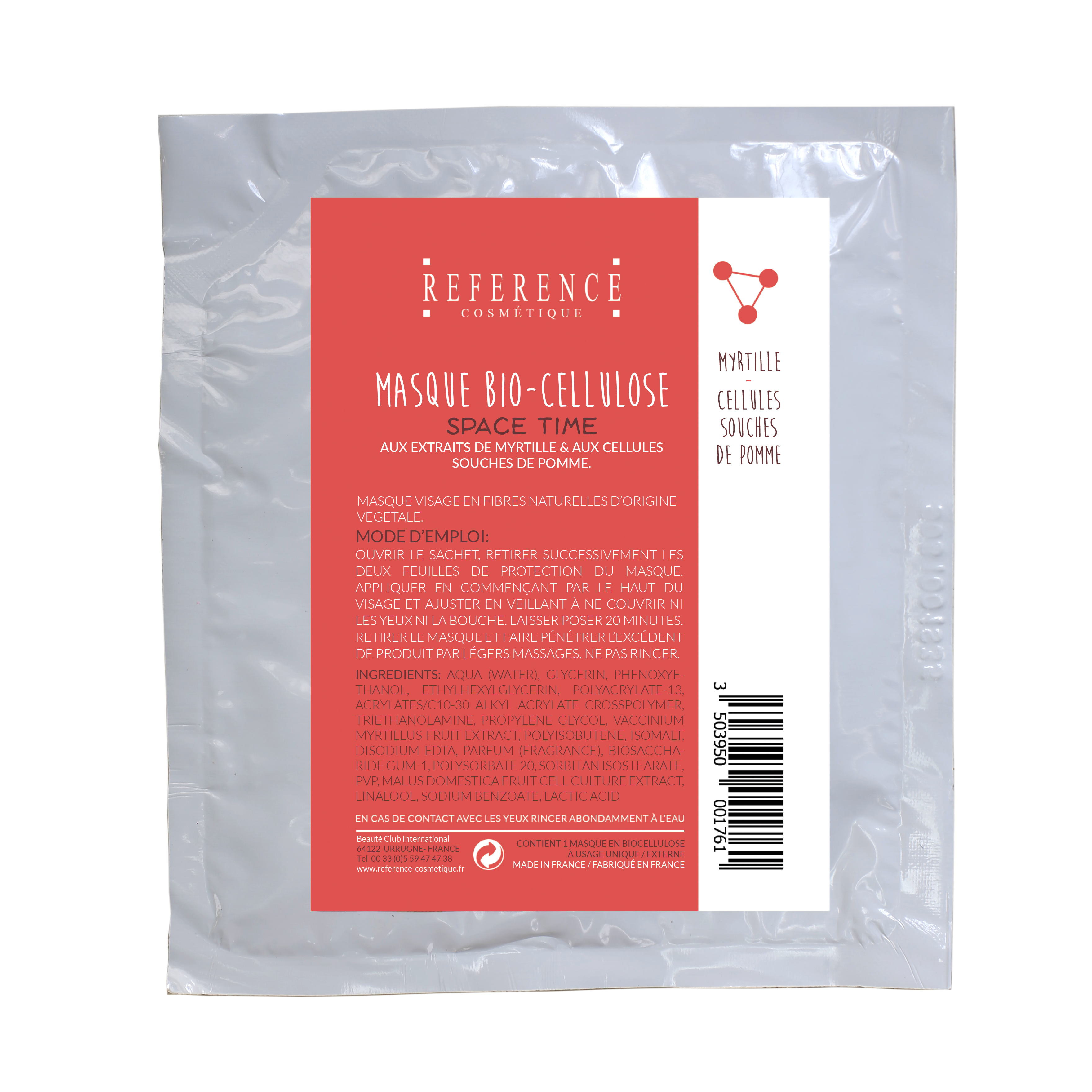 Reference Cosmétique - Wholesale Skincare Face Mask - “SPACE TIME” Bio-Cellulose Mask0