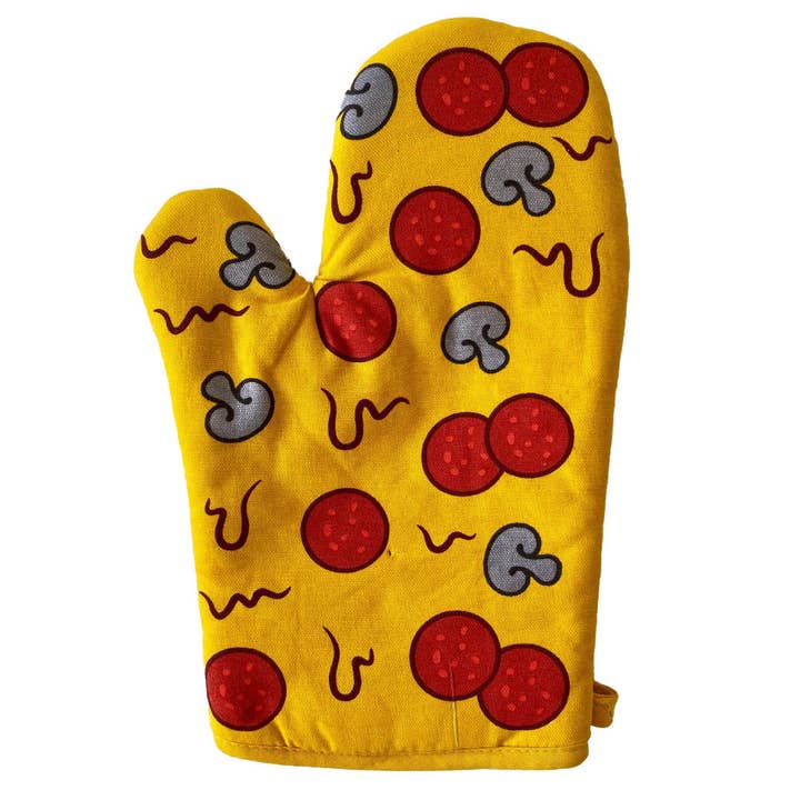 Multi Pizza Oven Mitt Cool Gift Idea Fun Pot Holder Food Graphic for wholesale on Faire