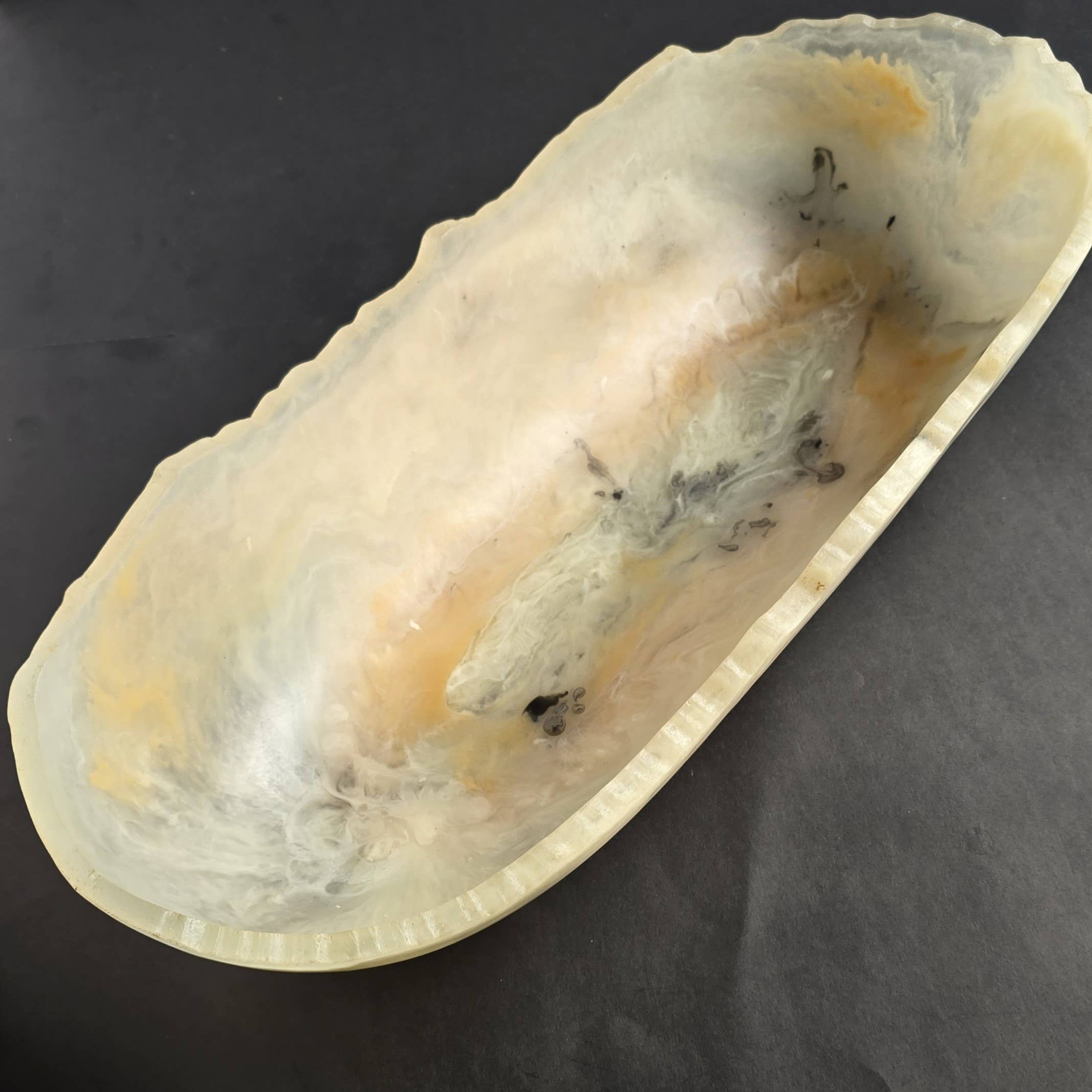 Gibb & Daan - Wholesale Serve Bowl - Large Resin Trough - Entryway Catchall - Decorative Bowl39