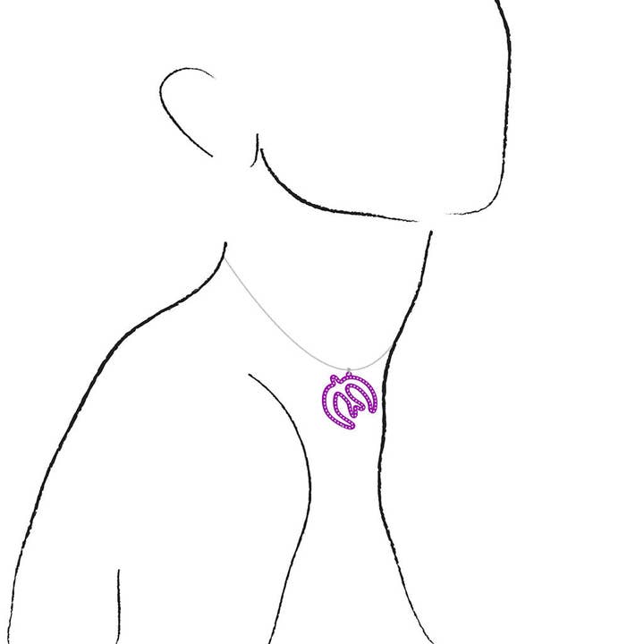 pendentif SWALLOW clous d'oreilles PURPLE pour la vente par Ree Gallagher Jewelry