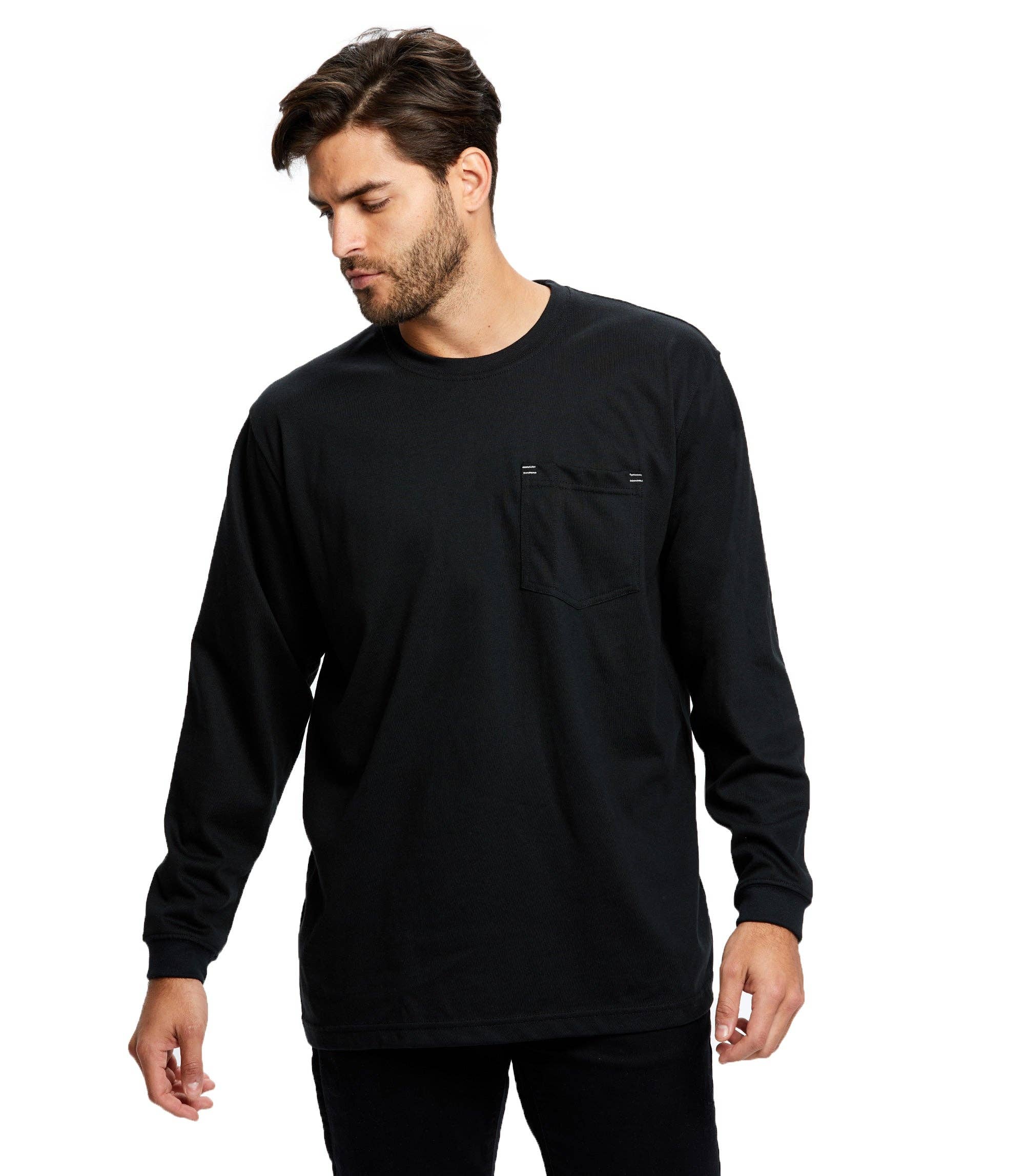 US Blanks - Wholesale T-Shirt - Men's - Men's Long Sleeve Pocket Work Wear - Flame Resistant1