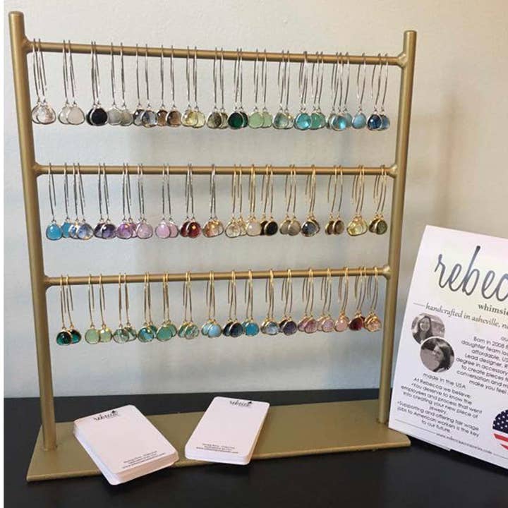 Rebecca Accessories LLC - Wholesale Jewelry Set - Gemstone Earrings Starter Pack Best Selling Colors5
