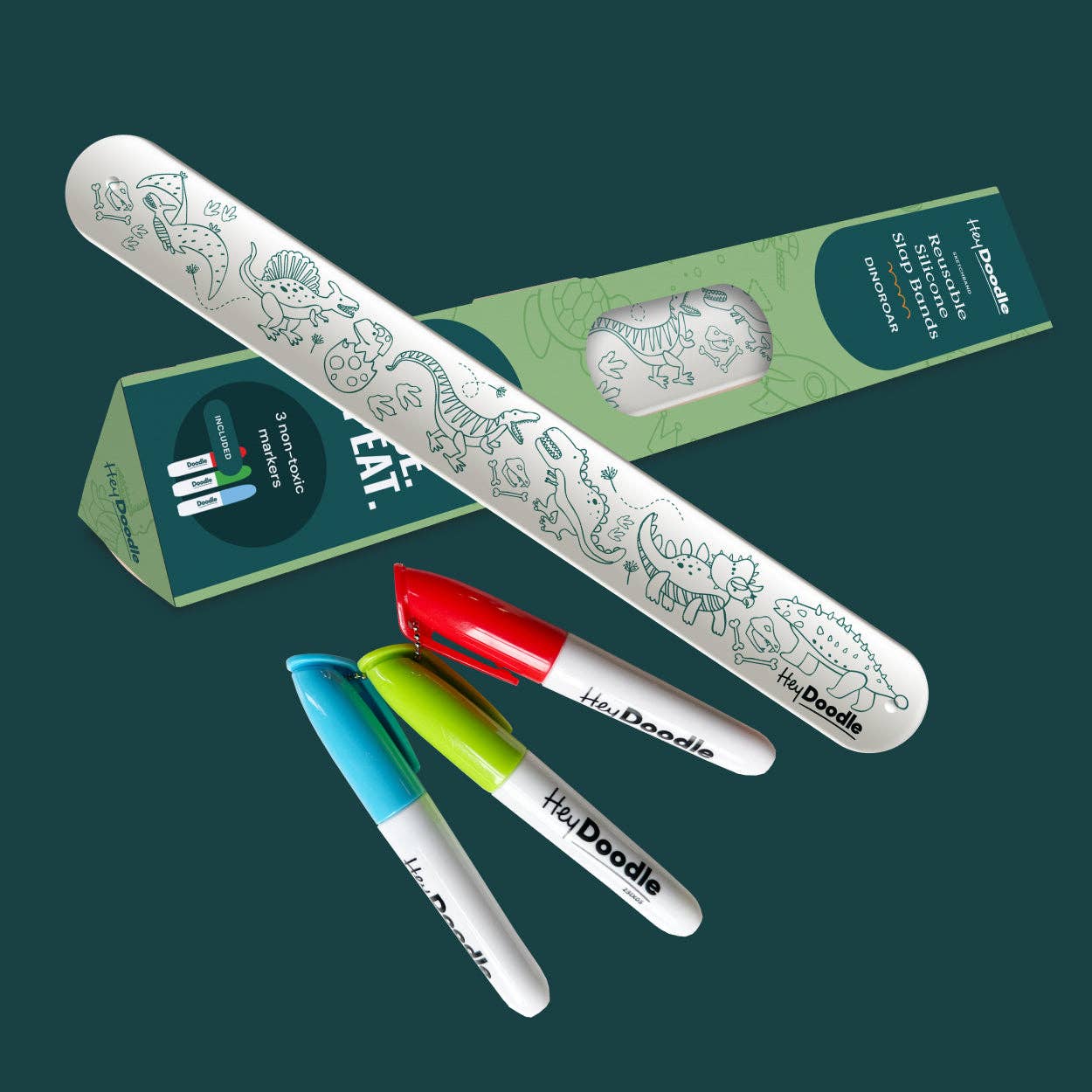 HeyDoodle - Wholesale Coloring Mat - Kids & Baby - Into The Wild Sketchband - Reusable Coloring & Doodle Slap Bracelet5