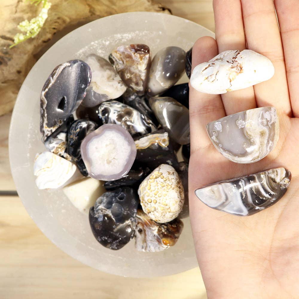 Natures Artifacts Inc - Wholesale Spiritual Stone/Crystal - 1 lb Window Agate Tumbled Stones3