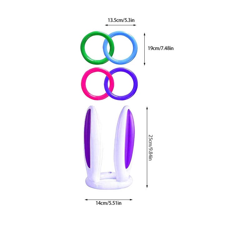 KiddieKickz - Vente Jouet gonflable – enfant et bébé - Jouet gonflable à lancer avec oreilles de lapin de Pâques9