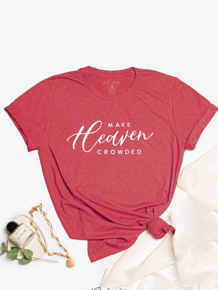 OAT COLLECTIVE - Wholesale Screen Printed T-Shirt - Women's - MAKE HEAVEN CROWDED Graphic T-shirt 6