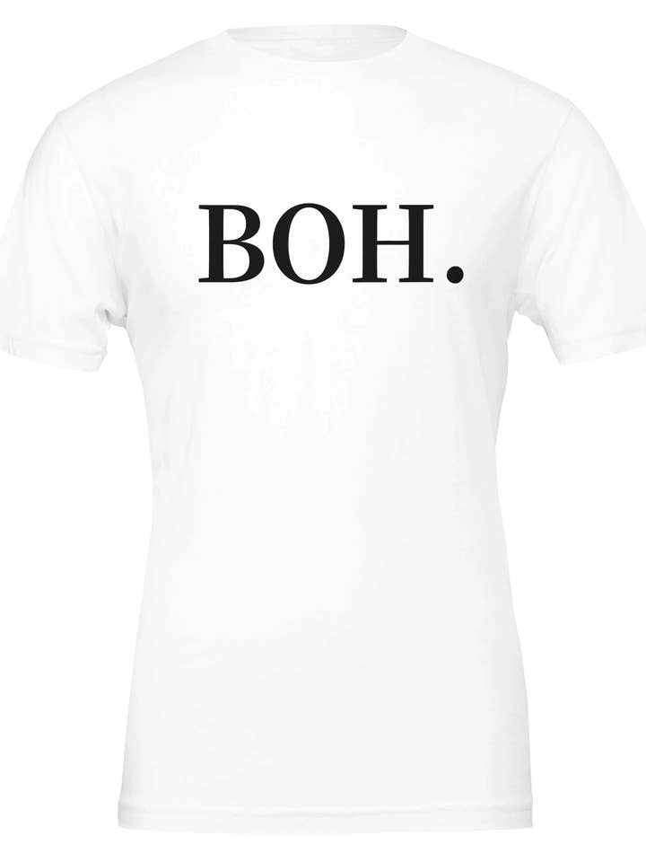 BOH. Italian Saying T-Shirt | Pop-Art Funny Italian Mood Shirt for wholesale by Facciamo Cosi