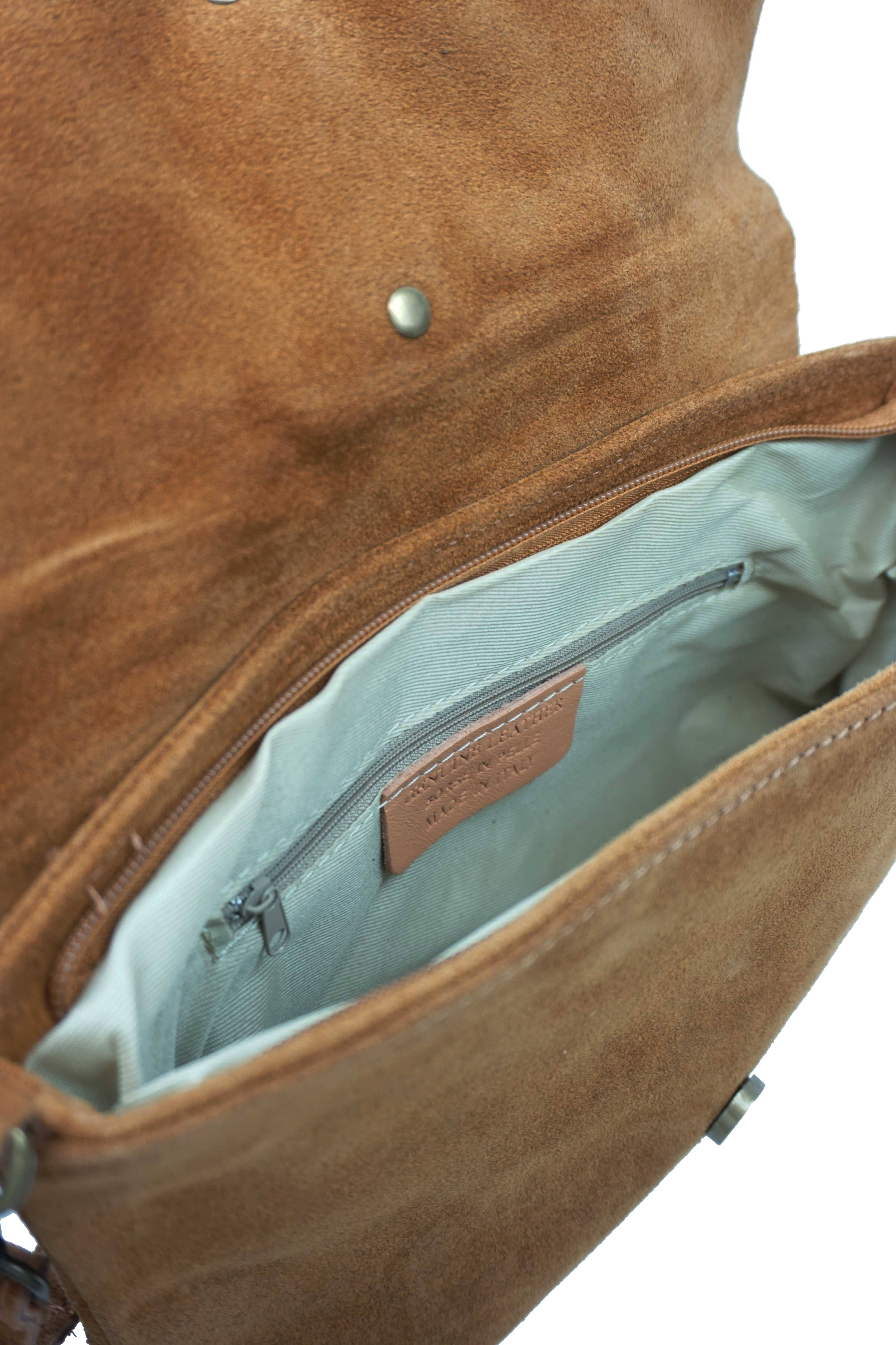 Anais - Wholesale Schoudertas - Dames - Florine 40003 schoudertas met klep van gespleten leer6