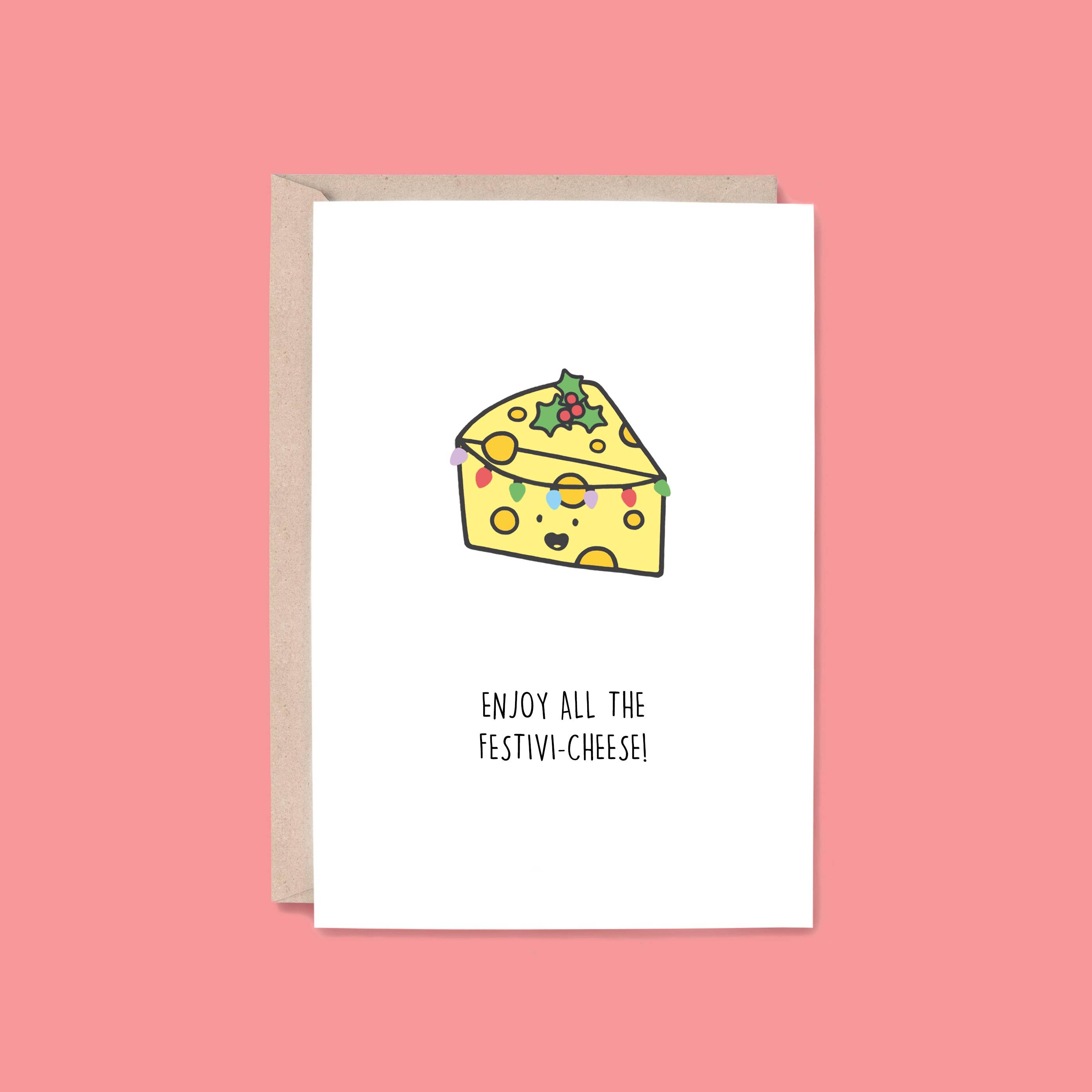 Hey Hunny - Vente Cartes de Noël - Coffret de Cartes de Noël : Collection Gourmande | 6 Cartes5