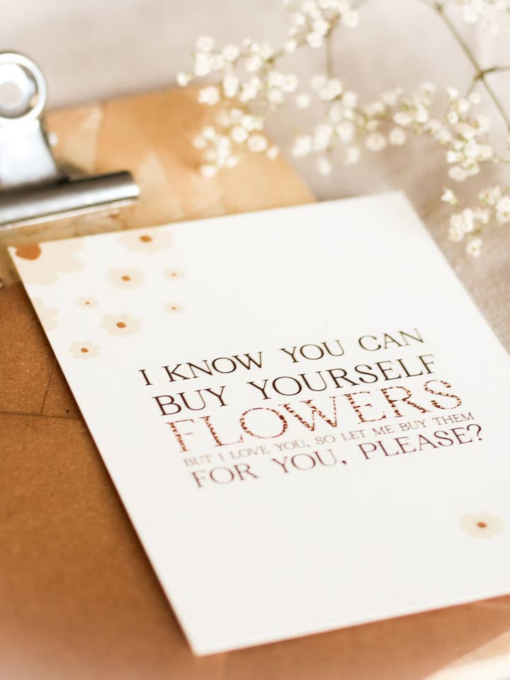 I know you can buy yourself flowers | Spring Collection '24 for wholesale by Streepjes Designs