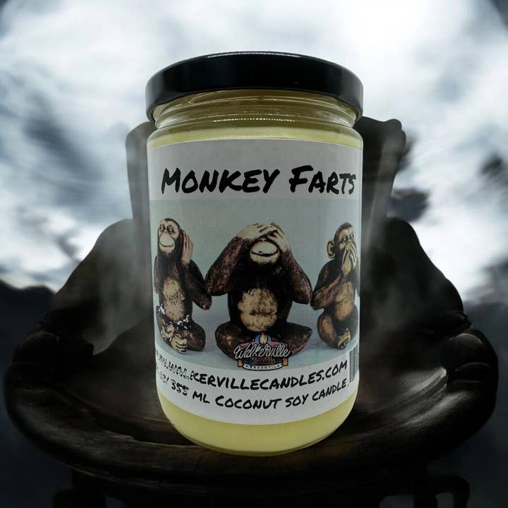 Walkerville Candles - Wholesale Jar/filled candle - Monkey Farts Eco-friendly 12 oz Coconut Soy Candle7