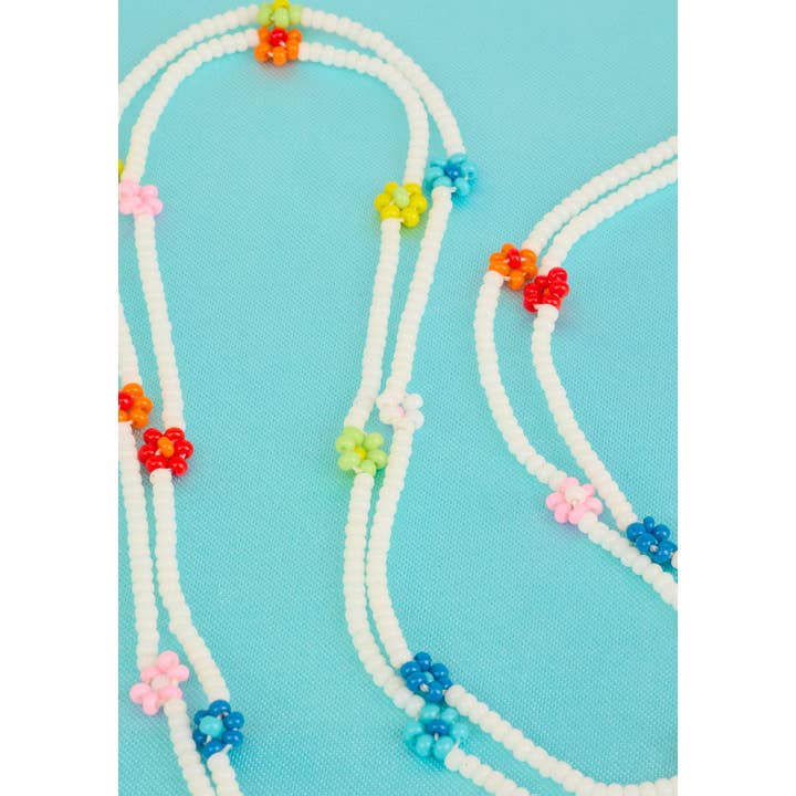 Namaste ā wholesale Beaded/pearl necklace ā Flower Seed Bead Layered Necklace1