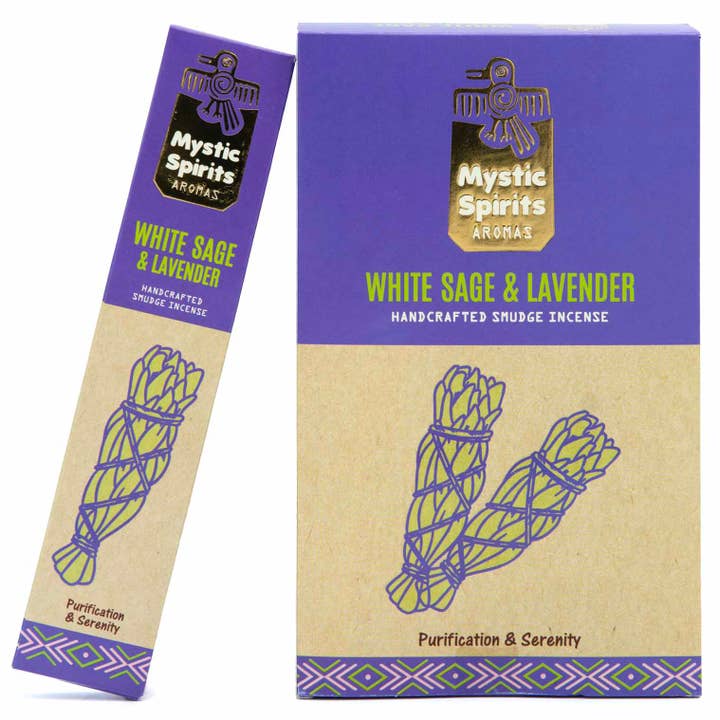 White Sage and Lavender Mystic Spirits Incense for wholesale by Siesta