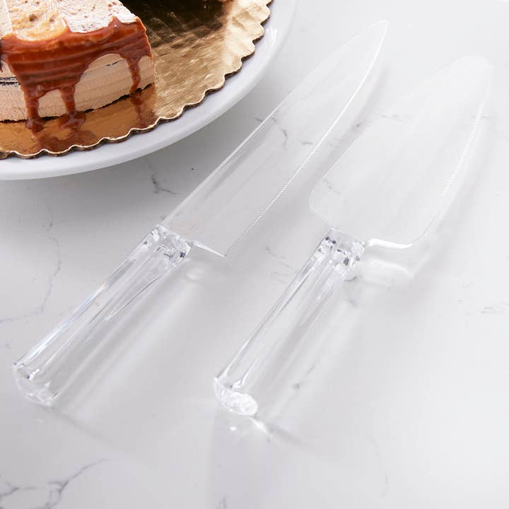 Huang Acrylic - Wholesale Serving Utensil - Cake Knife & Server (Pair)