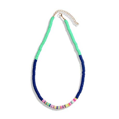 Verde/Blu Collana a Blocchi di Colore con Perline Zola – Spiaggiante e Vivace 🌊☀️ in vendita all'ingrosso su Faire0