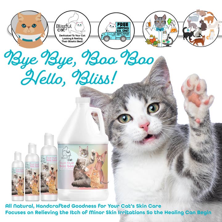 The Blissful Dog – wholesale Pet grooming tool – Cat – The Blissful Cat Bye Bye Boo Boo Cat Shampoo6