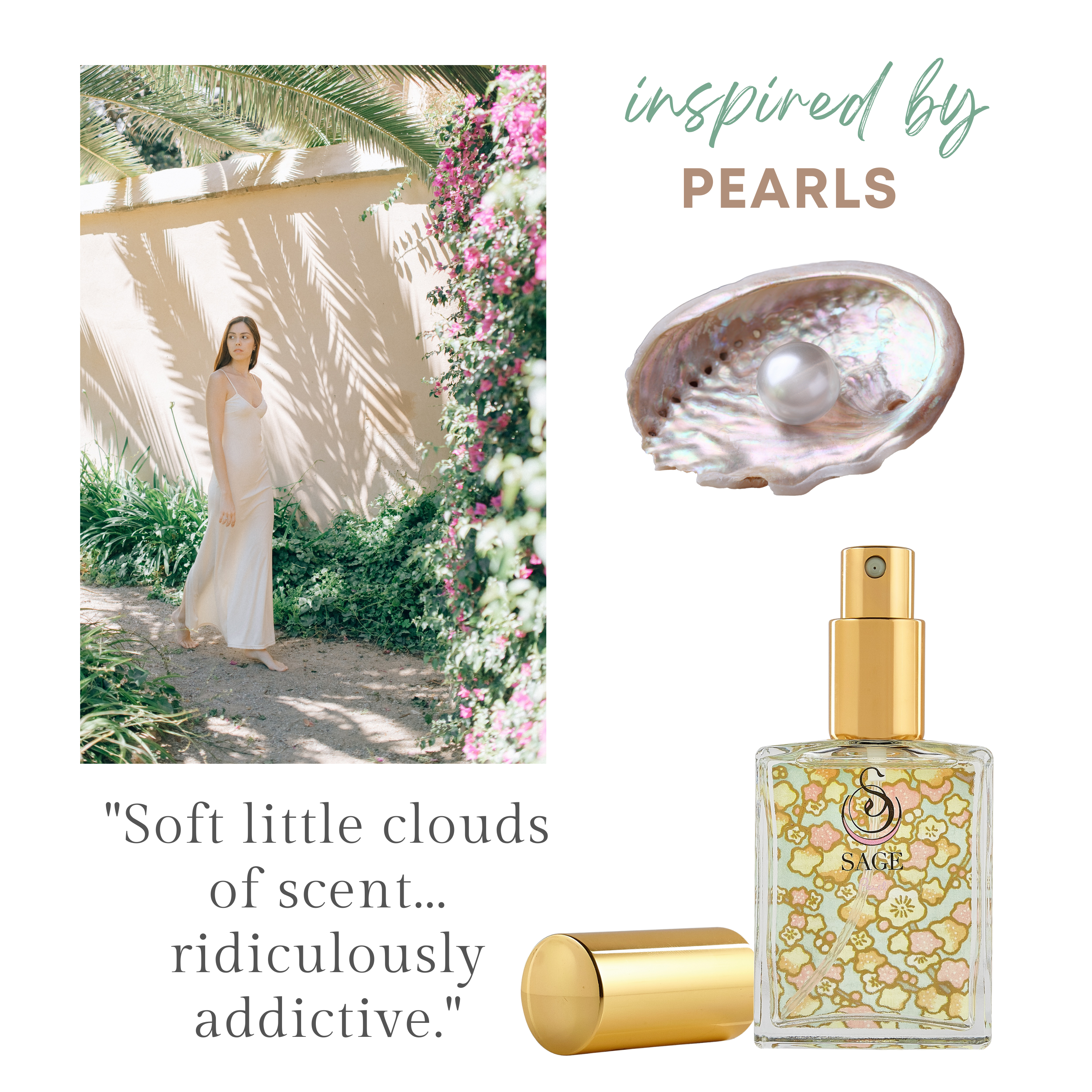 The Sage Lifestyle - A Gemstone Perfumery - Wholesale Perfume/Eau de Toilette - Pearl Organic Eau de Toilette Perfume Spray- 2 oz2