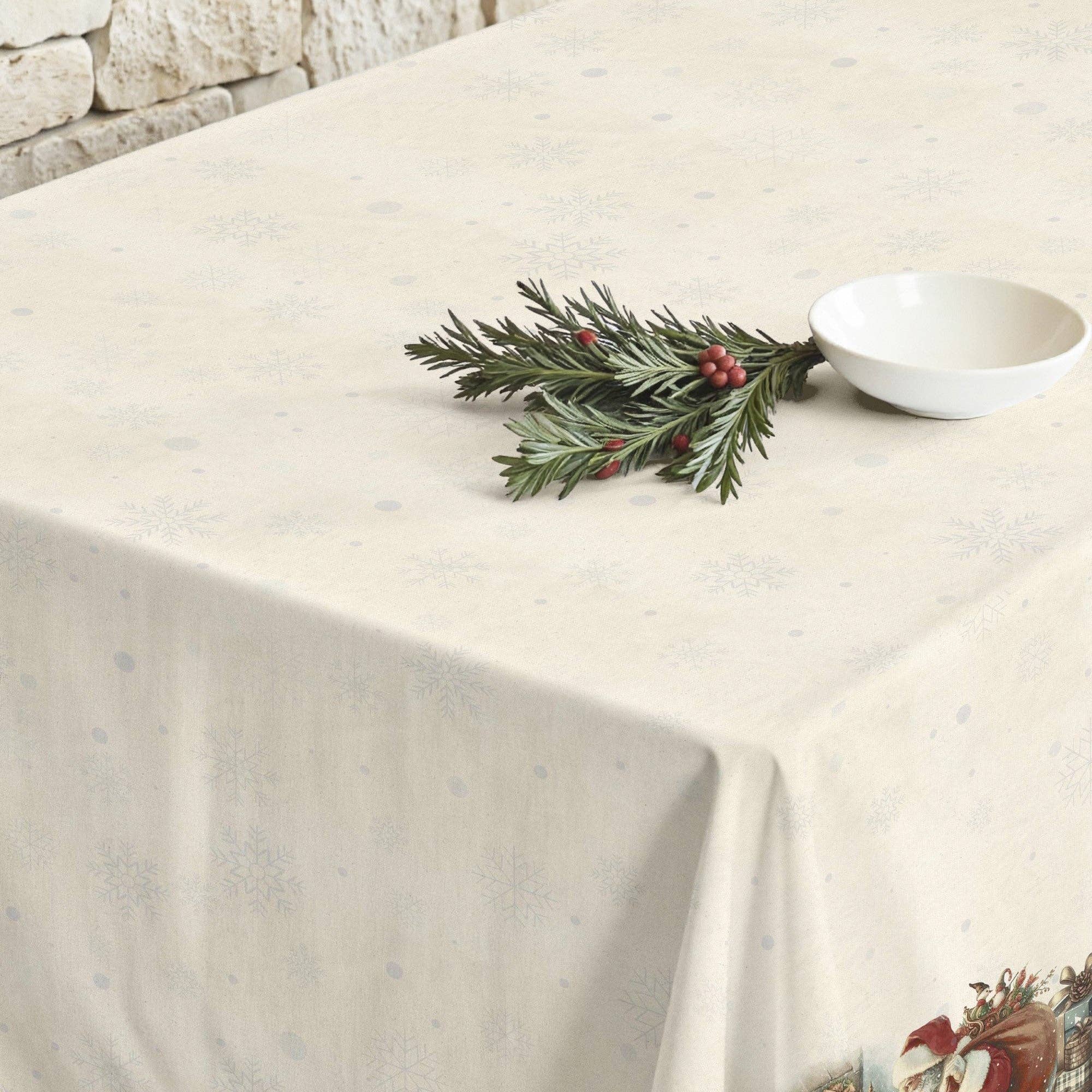 SG HOGAR - Wholesale Tablecloth - Vintage Christmas stain-resistant tablecloth 12253