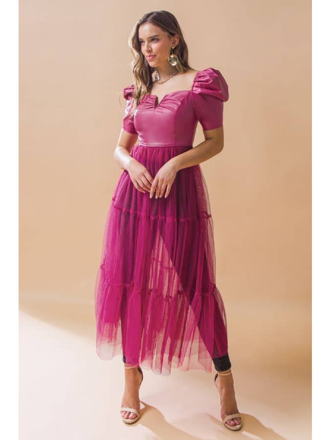 PINK A faux leather maxi top -IT11738 for wholesale on Faire1