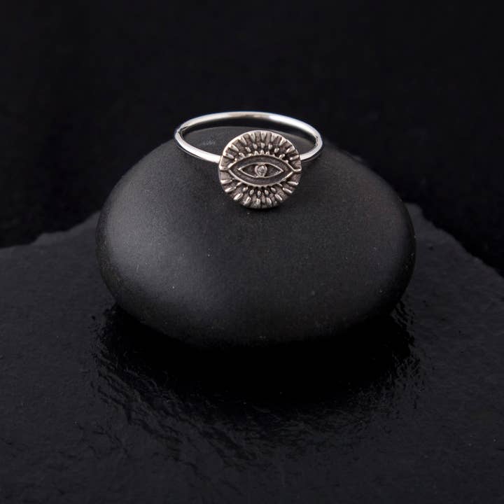 Sterling Silver Evil Eye Ring - Great Hanukkah Gift! for wholesale by Baizaar