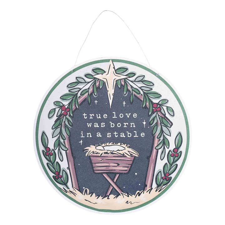 Glory Haus - Wholesale Wreath - Born in a Stable/Hello Wreath Burlee