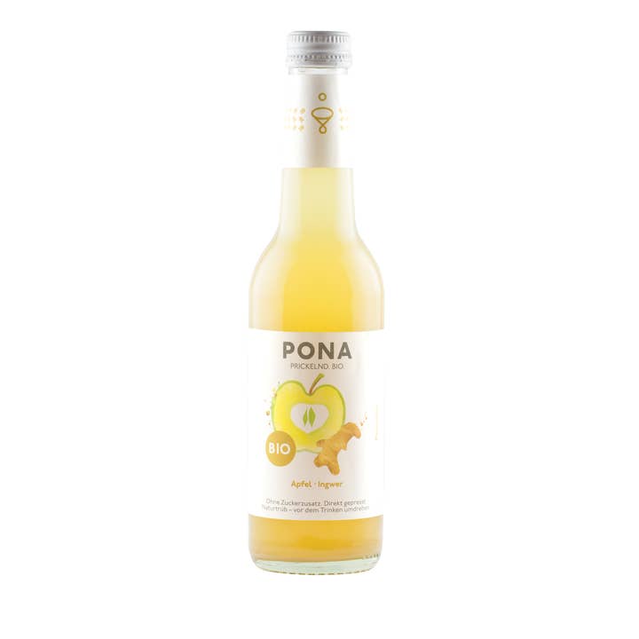 Organic PONA apple ginger for wholesale by Wonderful Drinks