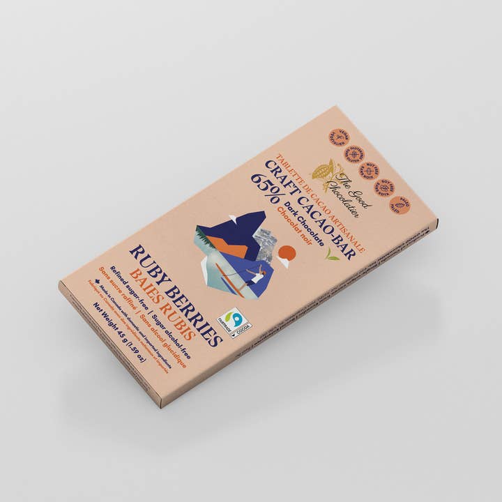 The GOOD Chocolatier - Wholesale Chocolate Bar - CASE Ruby Berries 65% NEW FLAVOUR DROP4
